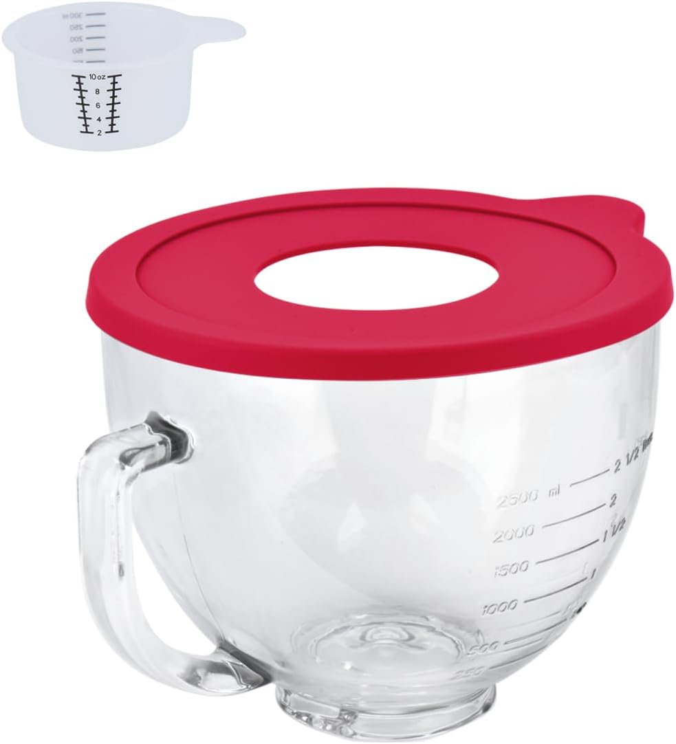 Tazón de vidrio compatible con batidora de pie KITCHENAID, 5 cuarto...