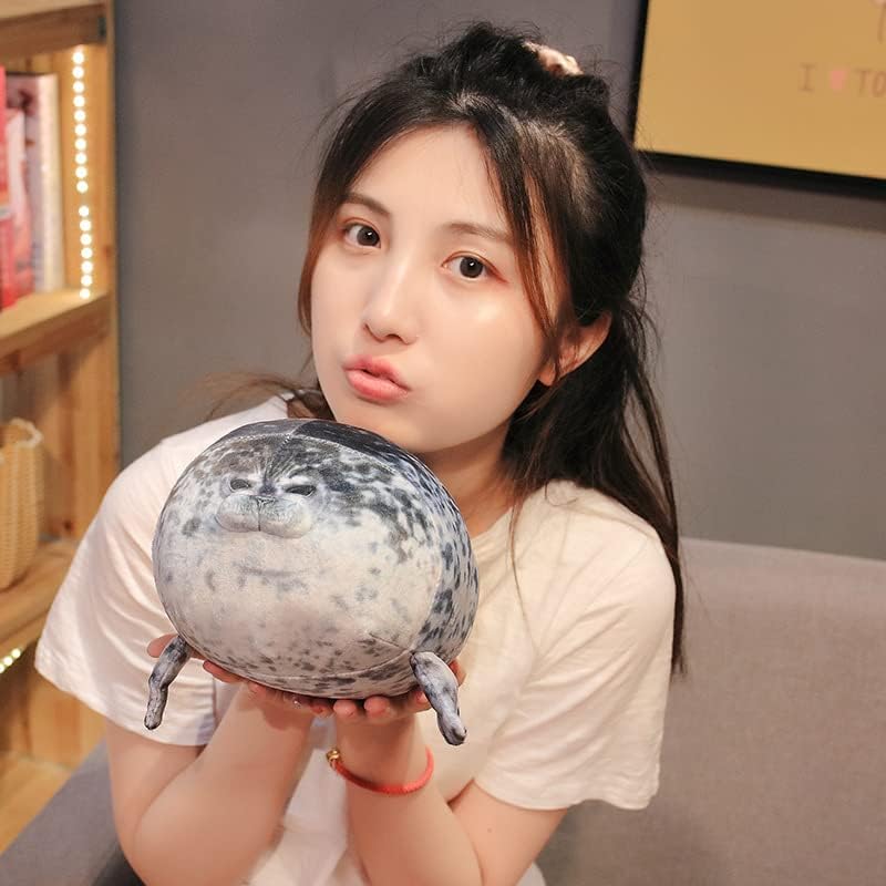 YESGIRL Almohada de foca de peluche de 16 pulgadas, linda y suave:...