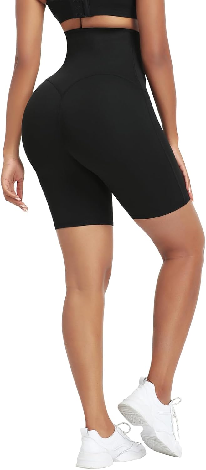 BODYSUNER Pantalones cortos para sudar de sauna, pantalones de comp...