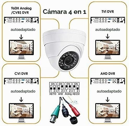 Real HD 5MP Cámara de seguridad con visión nocturna a todo color, d...