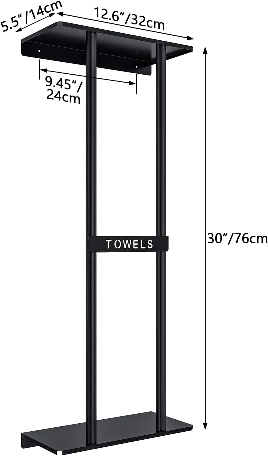 STWWO Toalleros para baño, almacenamiento de toallas de baño montad...