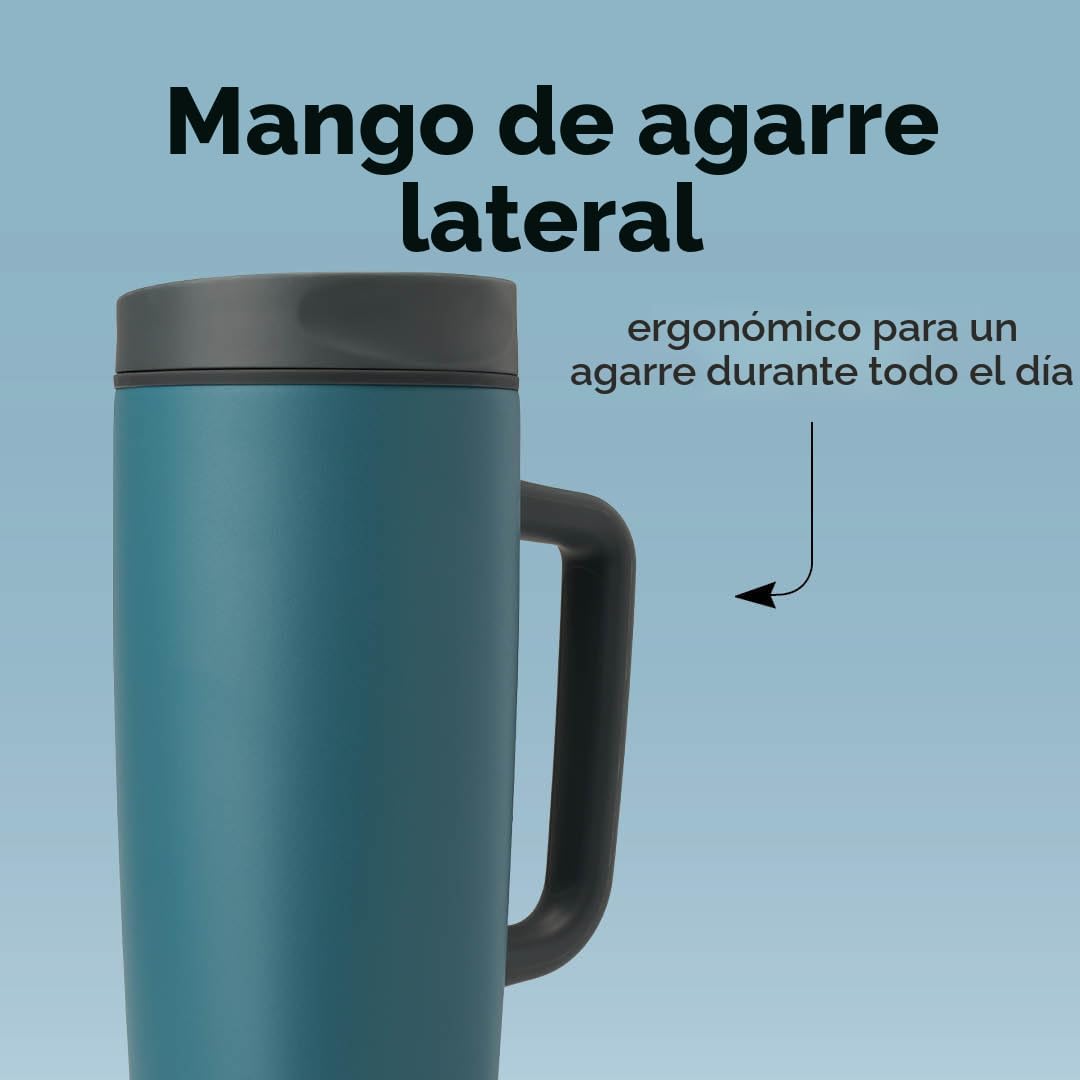 Owala SmoothSip Slider - Taza de viaje aislada de acero inoxidable...