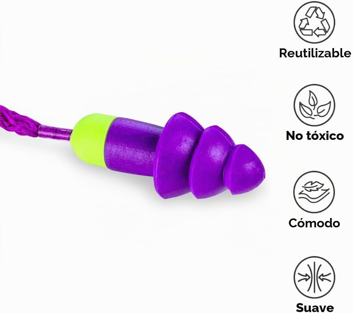 MOLDEX - Tapones para los oídos reutilizables con cable, paquete de...