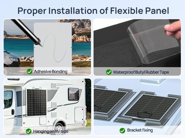 ECO-WORTHY Paneles solares flexibles de 130 vatios y 18BB, 25% de a...