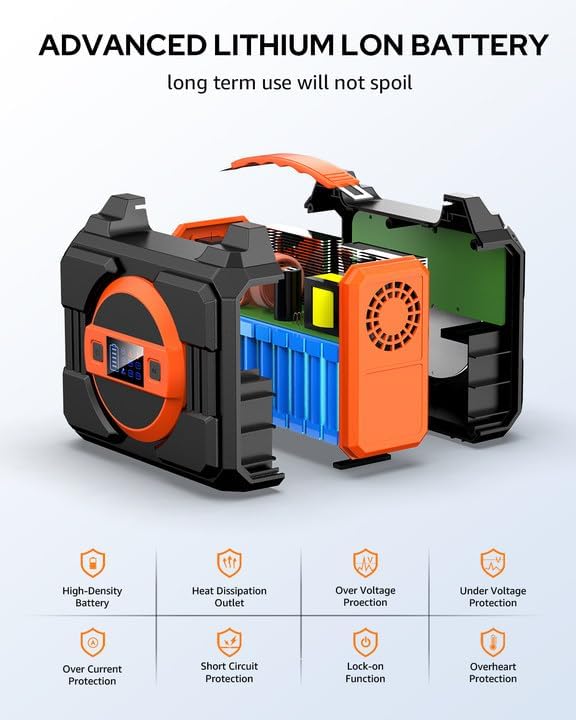Generador solar portátil, central eléctrica portátil de 300 W con p...