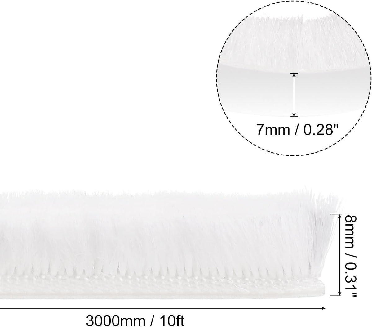 uxcell Burlete de agua, 10 pies de largo x 0.3 pulgadas de ancho x...