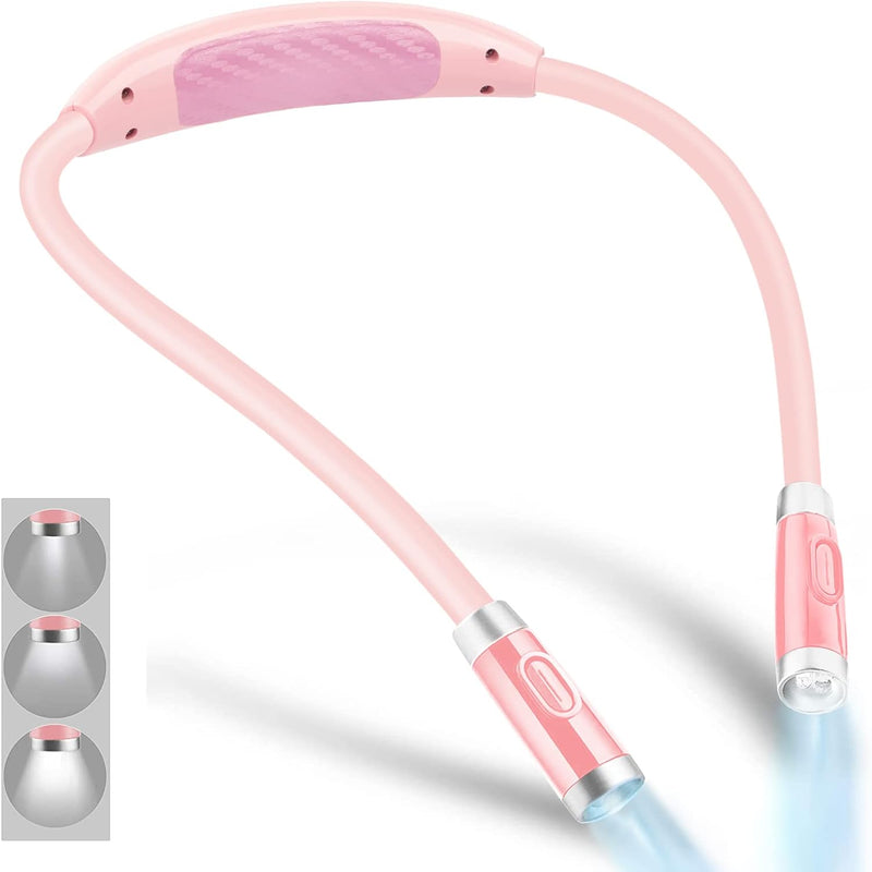 Vekkia Luz LED recargable para libros de cuello para leer en la cam...