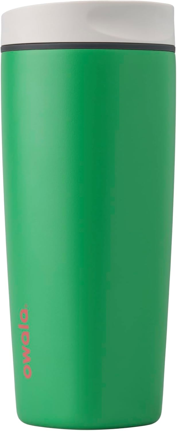 Owala SmoothSip Slider - Vaso de café de acero inoxidable con aisla...