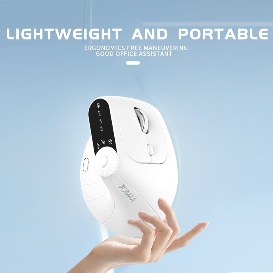JOMAA Ratón vertical ergonómico de tres canales inalámbrico 2.4G y...