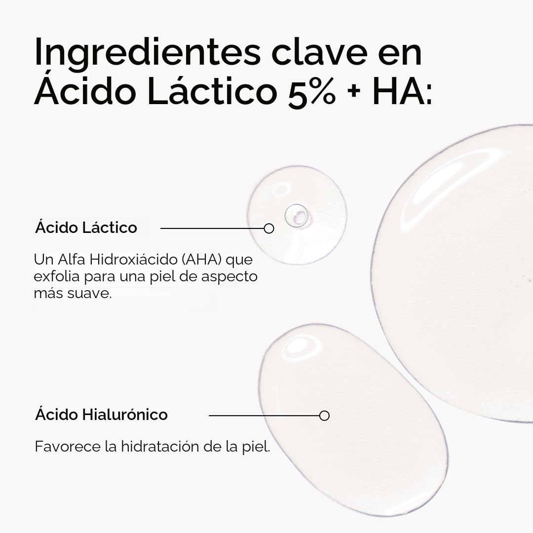 The Ordinary Ácido Láctico 5% + Ácido Hialurónico 2%, suero exfolia...