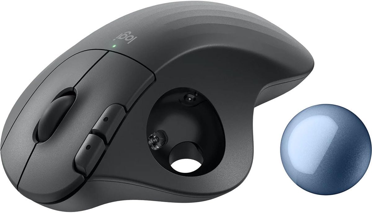 Logitech Ergo M575S Ratón Trackball Inalámbrico Ergonómico, Negro\/...