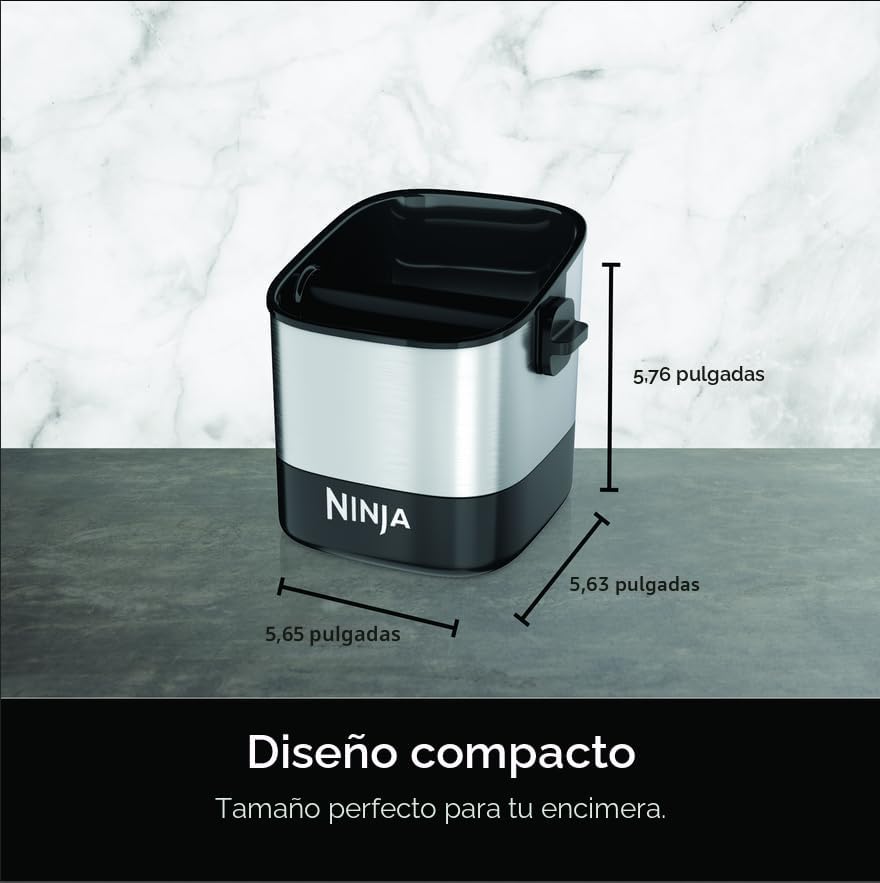 Ninja Luxe Café Knock Box, capacidad para 10 discos de doble tiro |...