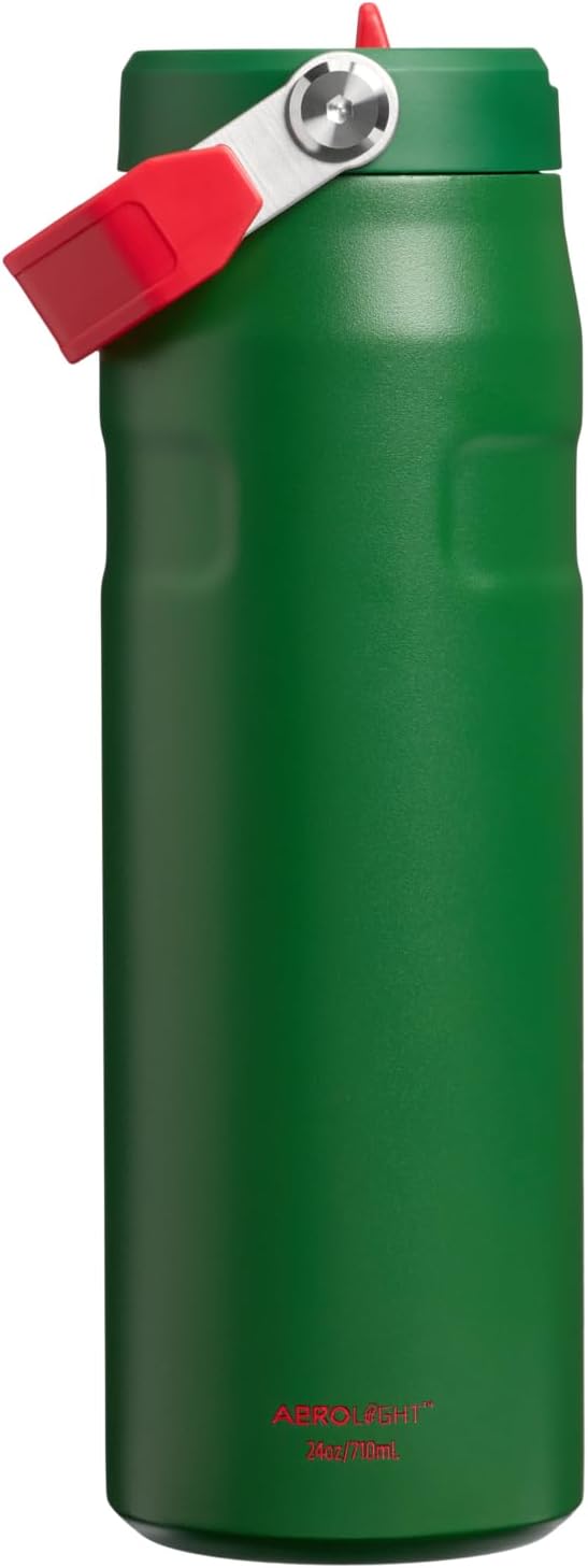STANLEY IceFlow - Botella con popote 2.0, 24 onzas, color verde osc...