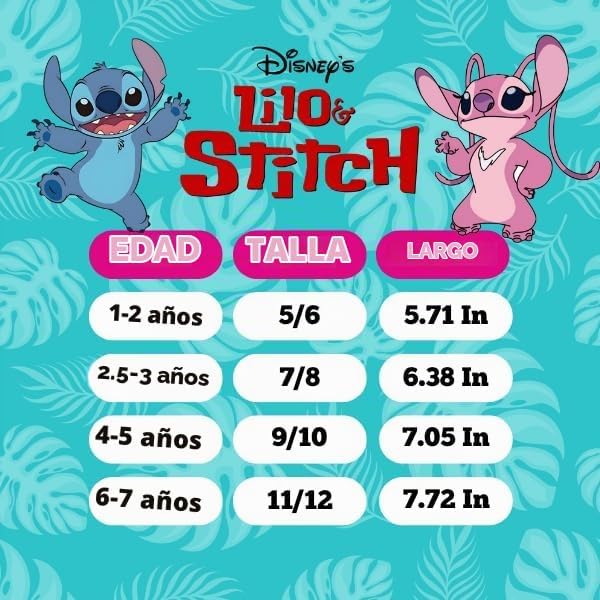 Disney Lilo and Stitch - Pantuflas de felpa para niños y niñas, pan...