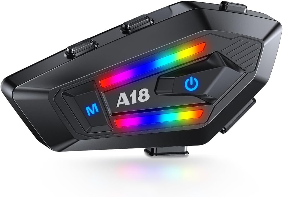 AURISOM Auriculares Bluetooth para casco de motocicleta con 2 tipos...