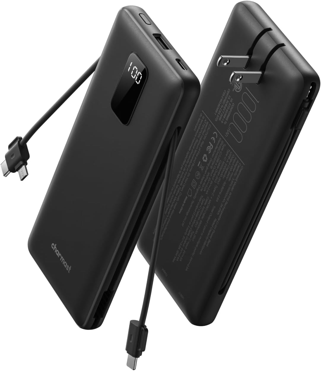 charmast Banco portátil 10000mAh del poder del cargador con el ench...