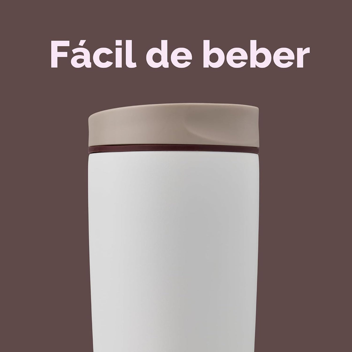 Owala SmoothSip Slider - Vaso de café de acero inoxidable con aisla...