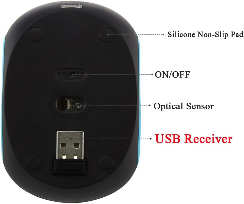3C Light Mini mouse óptico recargable inalámbrico de 2.4 GHz, lindo...