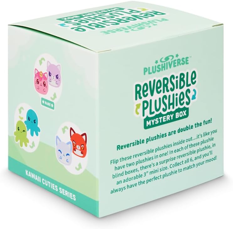 TeeTurtle Kawaii Cuties - Juego de caja ciega reversible de peluche...