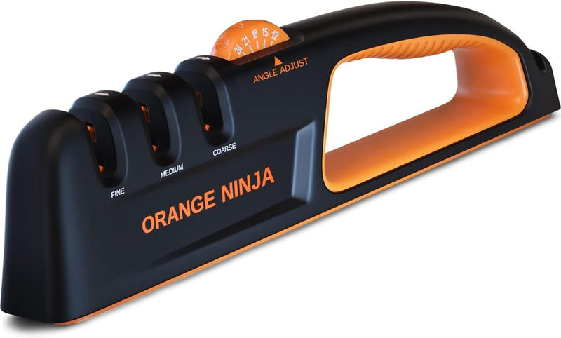 Afiladores de cuchillos Ninja naranja para cocina, 5 ángulos de afi...