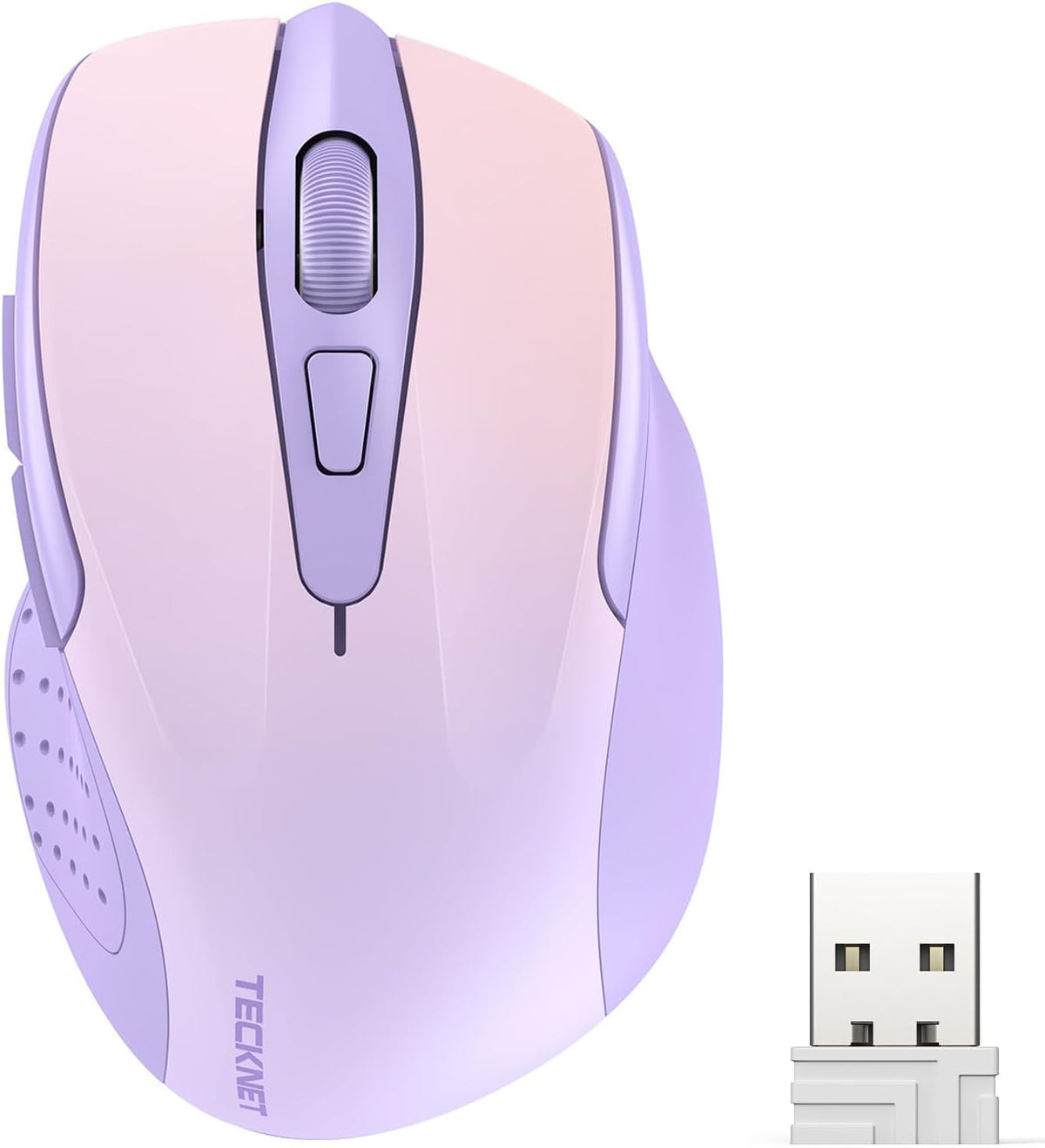 TECKNET - Mouse inalámbrico y ergonómico de 2.4 GHz, mouse óptico p...