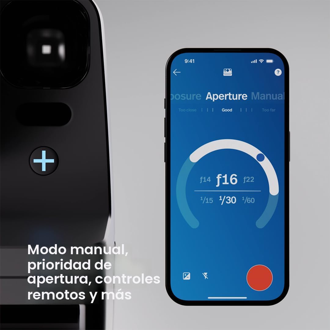 Polaroid Now+ - Cámara de película instantánea tipo I de tercera ge...