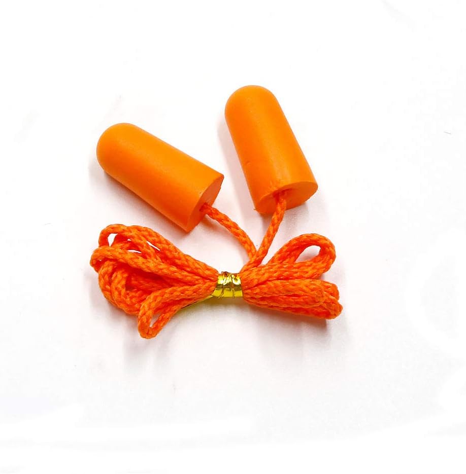 Tapones para los oídos con cable de espuma, 100 pares, protección a...