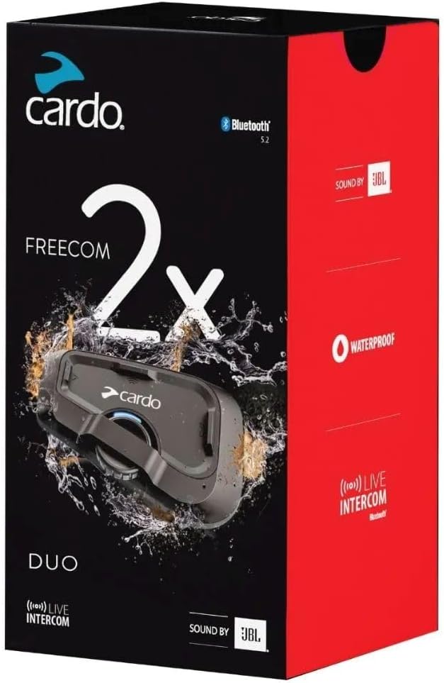 Cardo Systems FREECOM 2X - Intercomunicador de 2 vías con conexión...