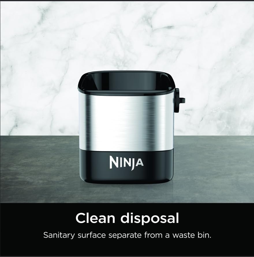 Ninja Luxe Café Knock Box, capacidad para 10 discos de doble tiro |...