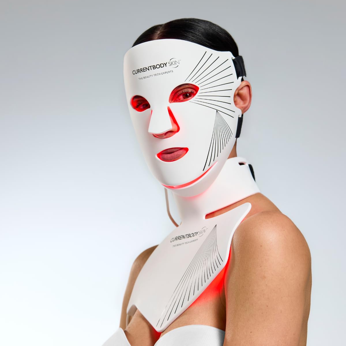 CurrentBody Kit de mascarilla LED para rostro y cuello: Serie 2 | A...