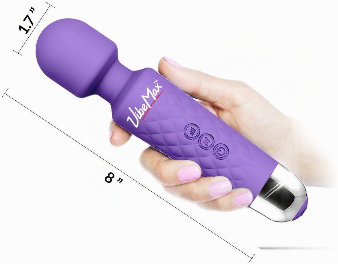 VibeMax Masajeador personal recargable, potente vibración multivelo...