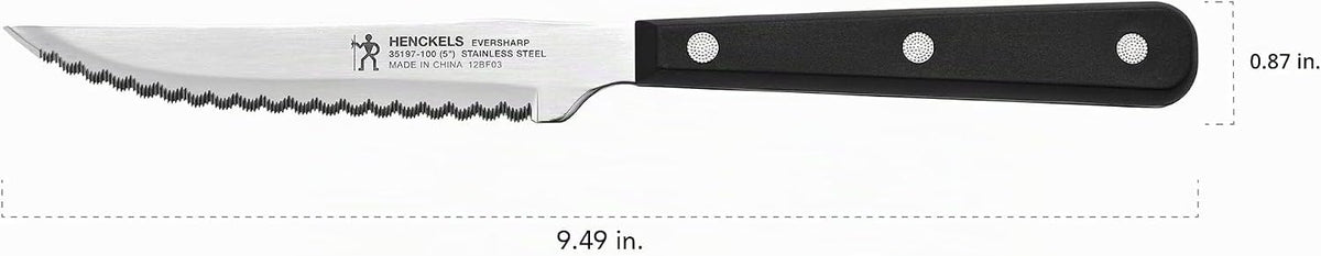 HENCKELS - Juego de 8 cuchillos afilados para carne, diseño alemán...