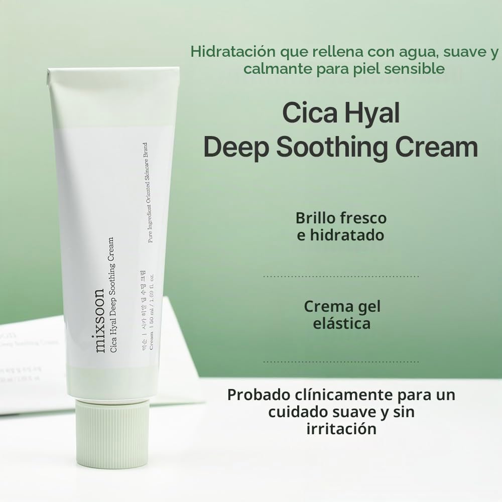 mixsoon Cica Hyal Crema calmante profunda \u2013 Crema facial calma...