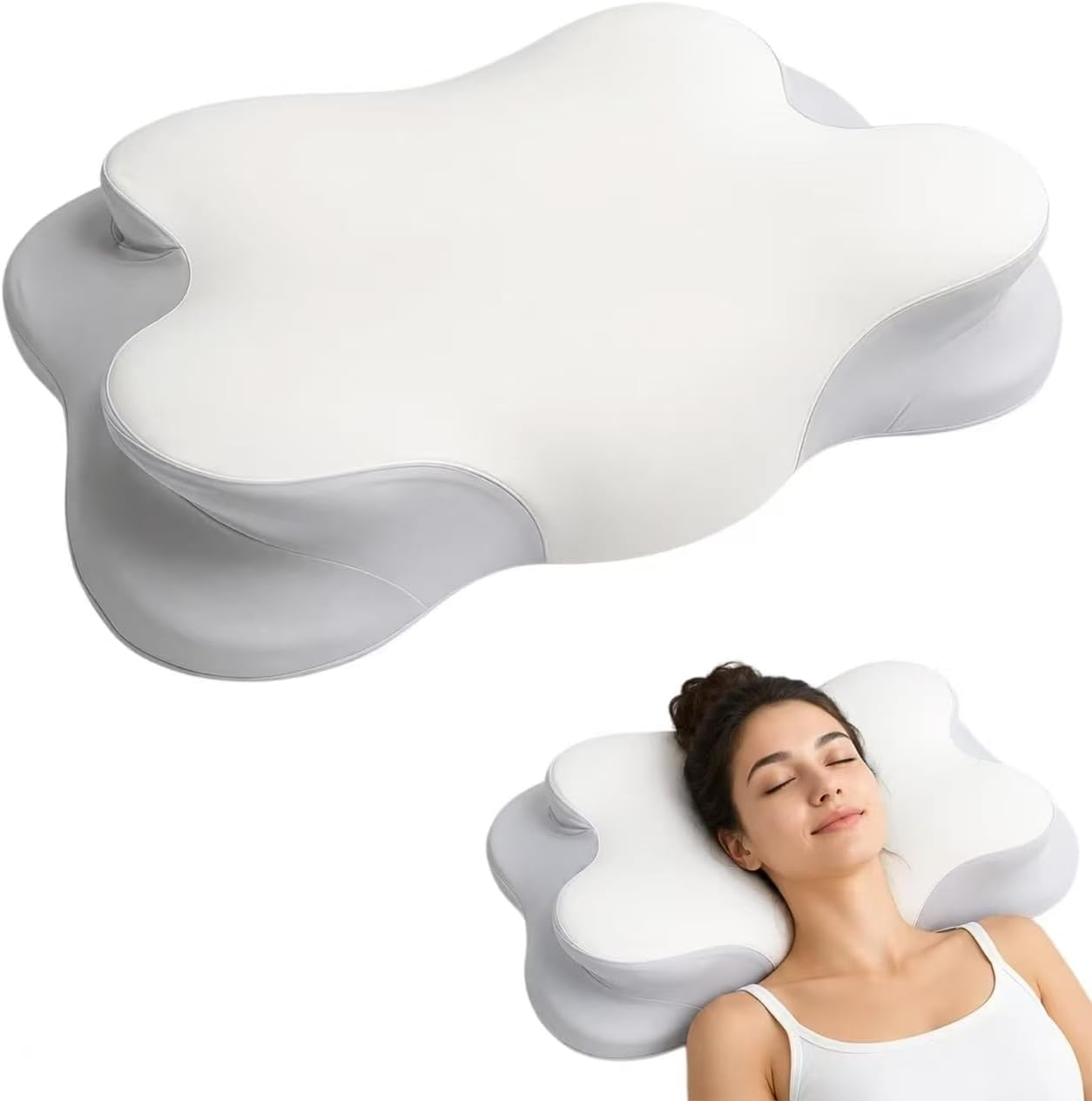 LOHAIGPJ Almohada de espuma viscoelástica cervical mejorada 2.0 2.0...
