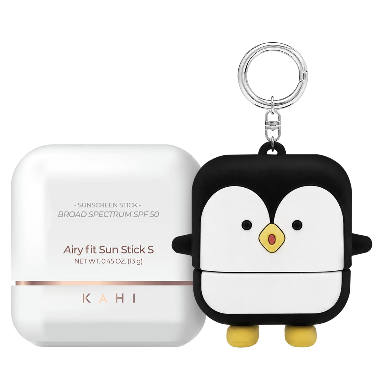 KAHI Airy Fir Sun Stick S - SPF 50+ con llavero de silicona de ping...