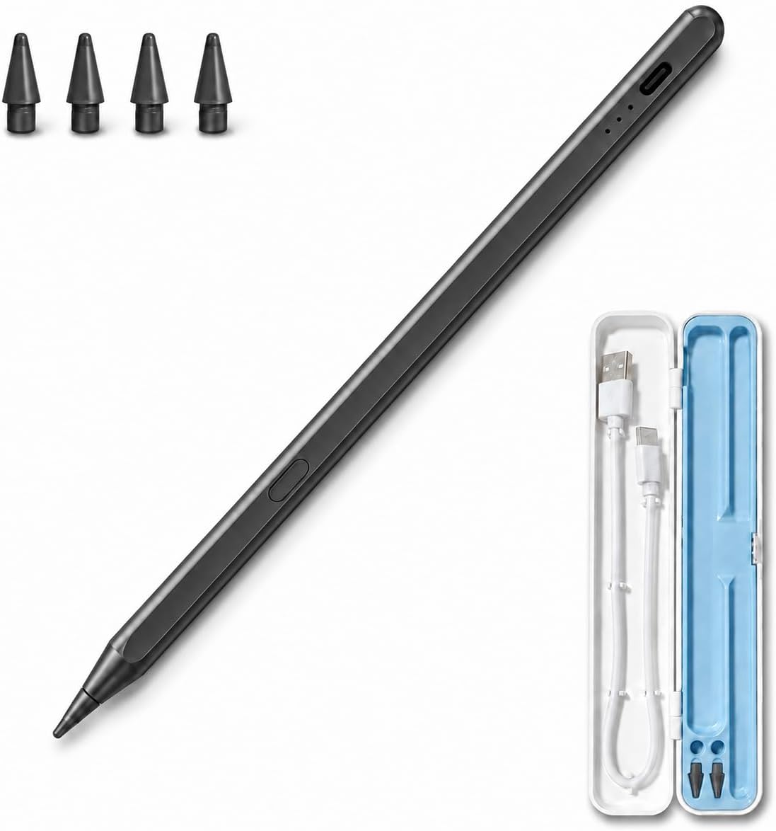 Lápiz óptico para iPad 2018-2016 con estuche para lápices, carga rá...