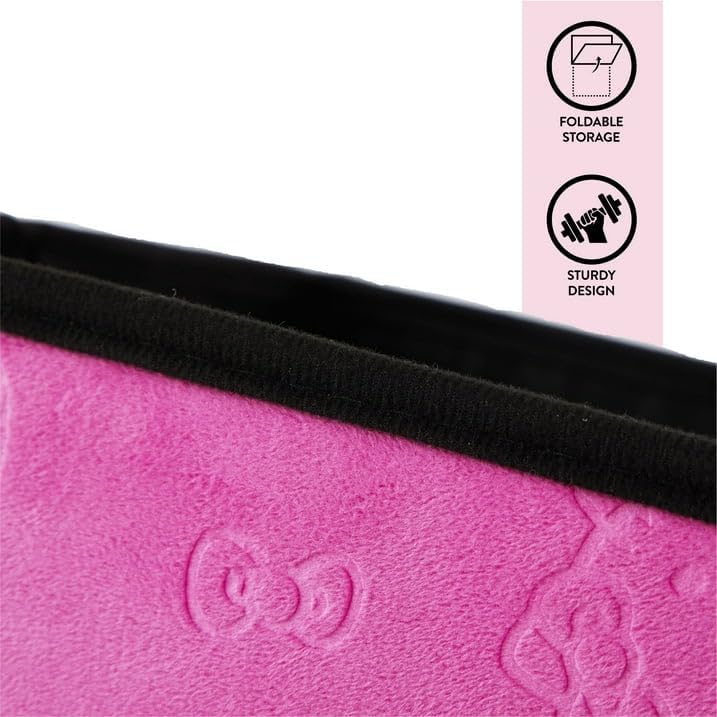 Idea Nuova Sanrio Hello Kitty Cubo otomano plegable con tapa, organ...