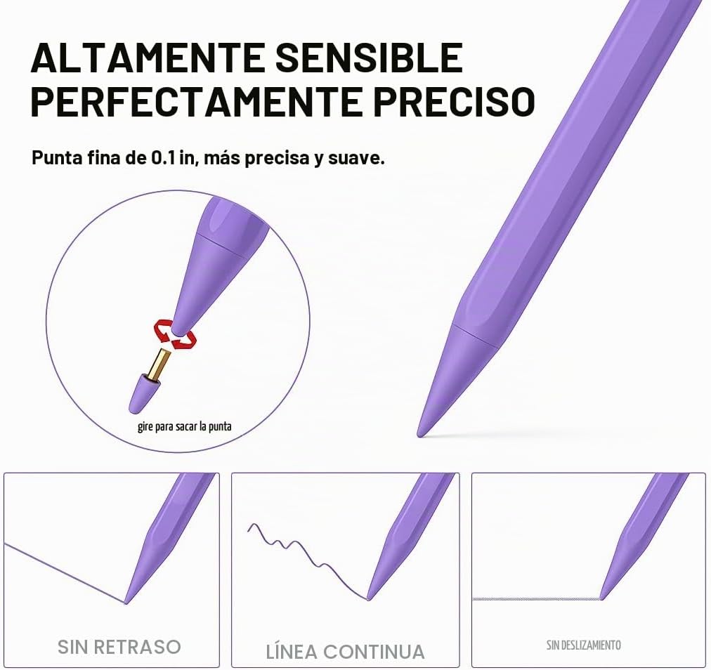 Lápiz capacitivo para iPad 11ª\/10ª 2018-2025, paquete de 2 bolígra...