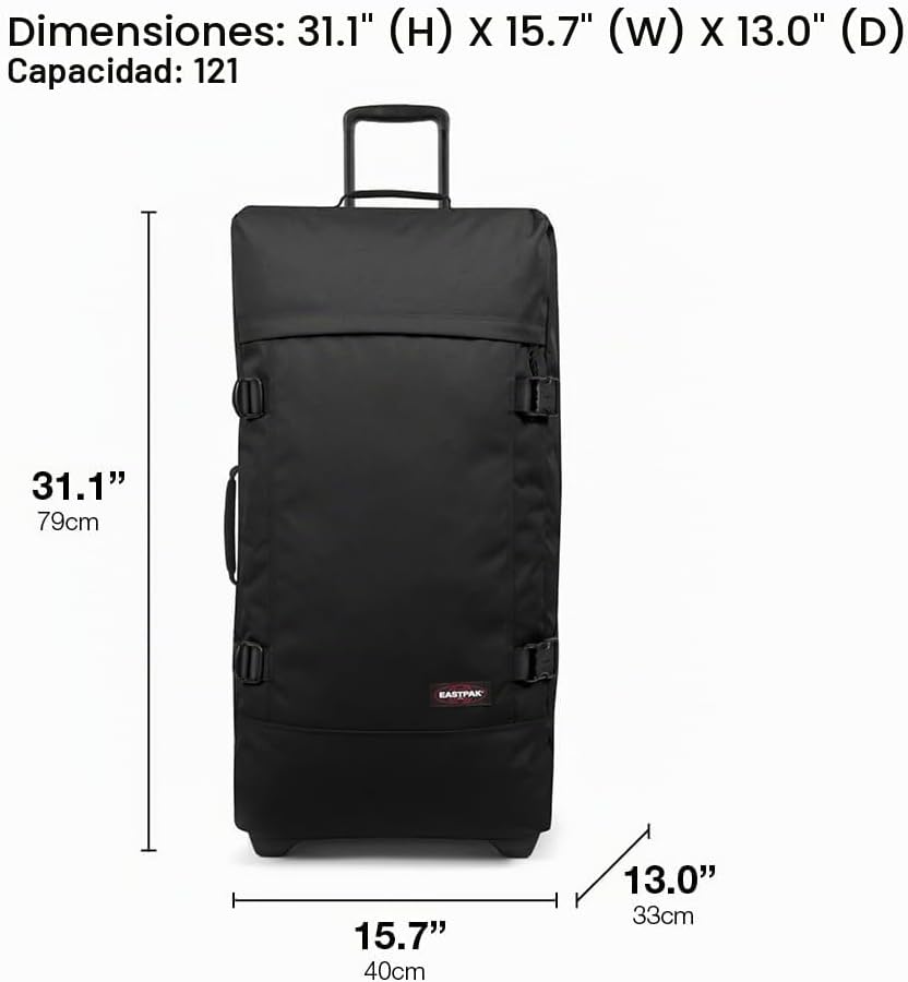 Eastpak Tranverz L - Maleta grande con ruedas de 121L con compartim...