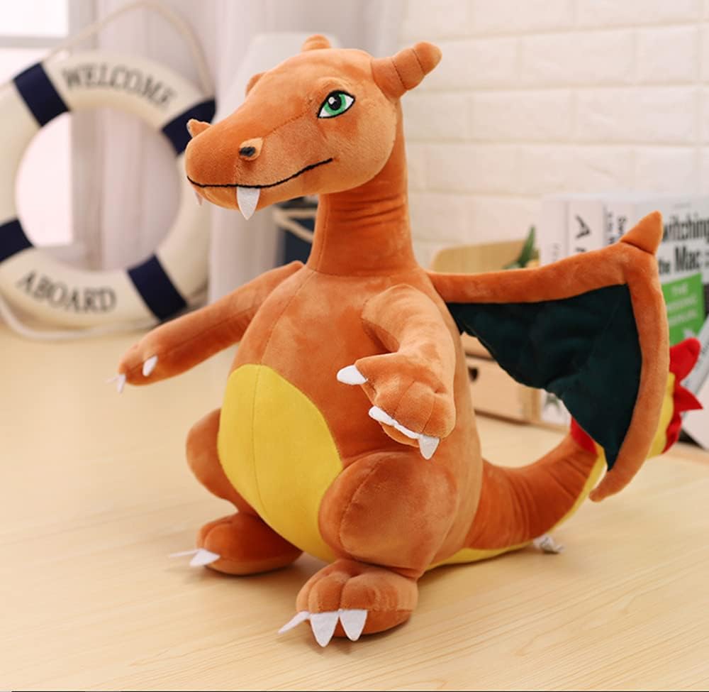 CHAOZI0 Dragón de peluche con alas malvadas, dragón que respira fue...