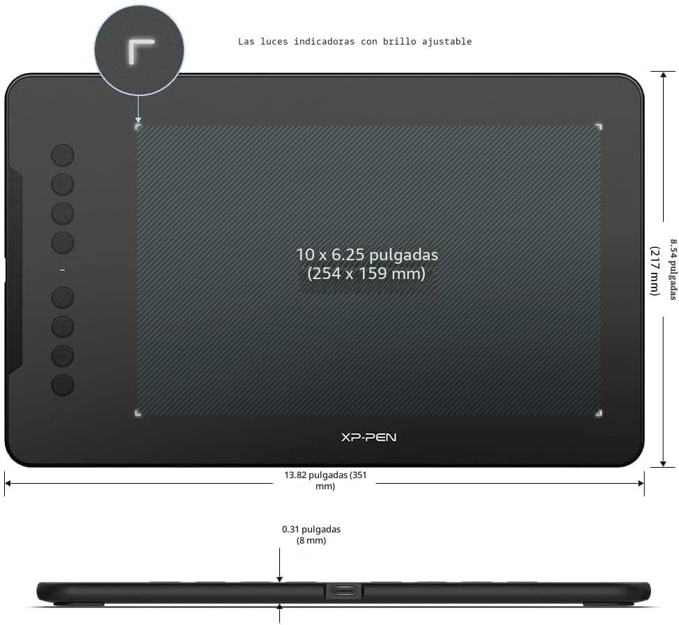 XPPen - Tableta de dibujo Deco 01 V3 actualizada, 16384 niveles de...