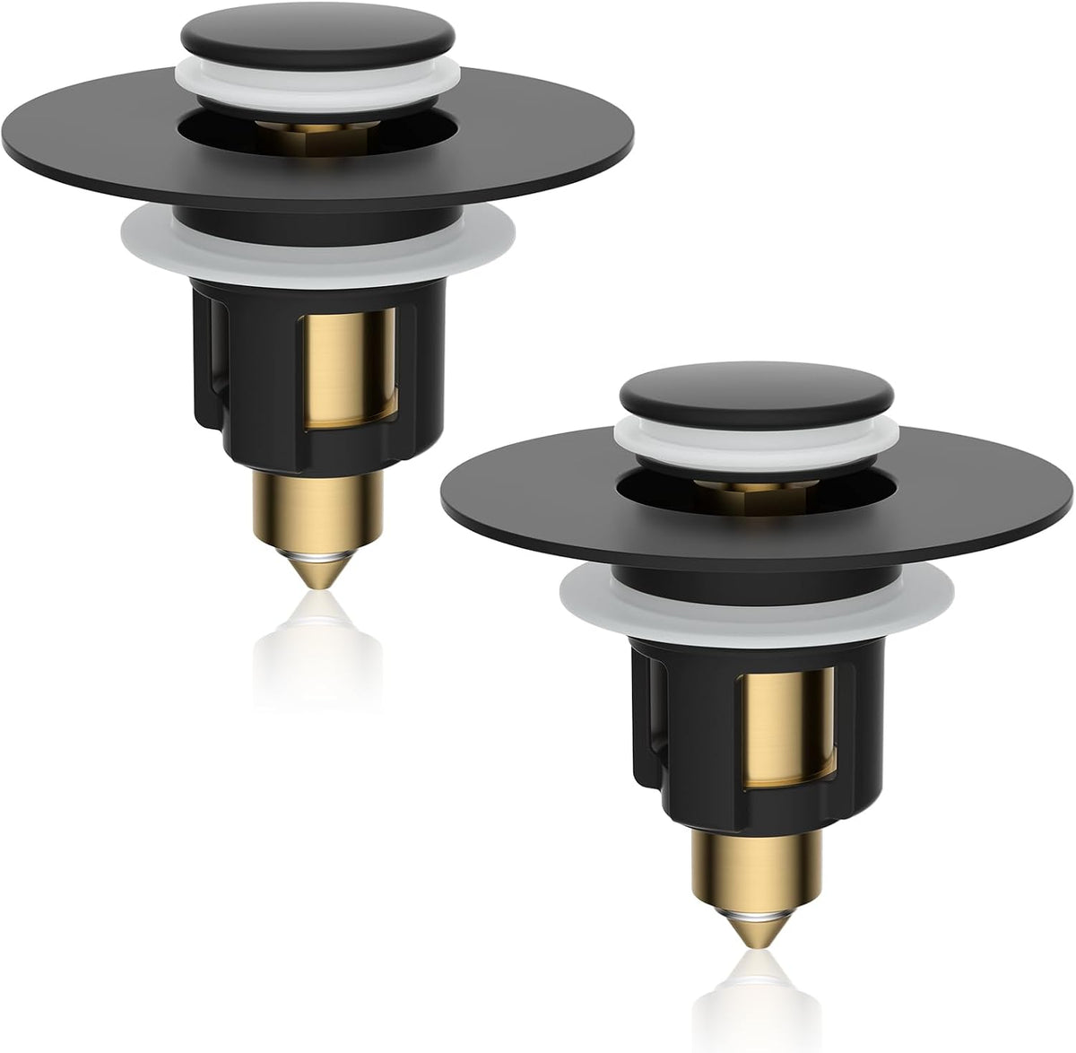 iFealClear Paquete de 2 tapones universales de metal para fregadero...