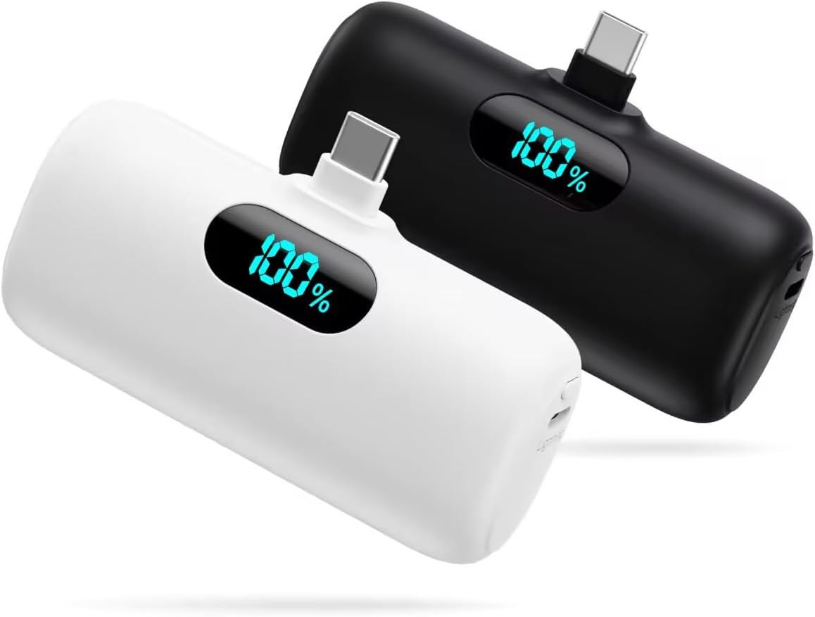 [Paquete de 2] Cargador portátil para iPhone 17\/16\/15, mini USB C...