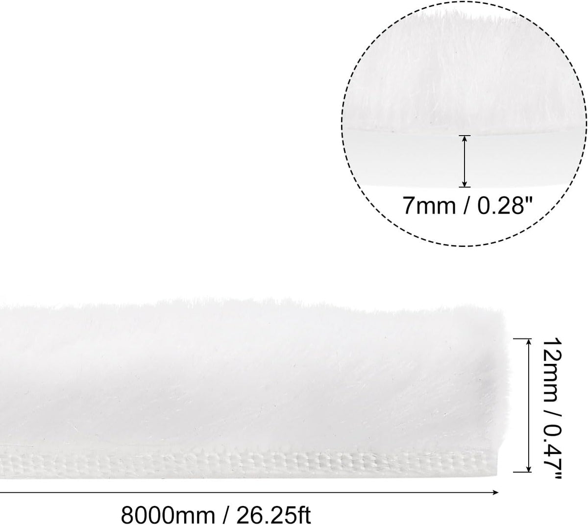 uxcell Burlete de agua, 26 pies de largo x 0.3 pulgadas de ancho x...