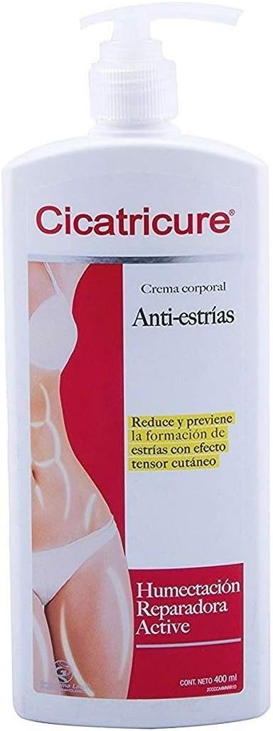 Cicatricure Crema antiestrías, 13.6 onzas líquidas, hidratante de c...