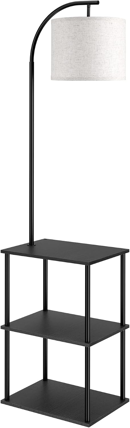 PARTPHONER Lámpara de pie con mesa, mesita de noche con lámpara, me...