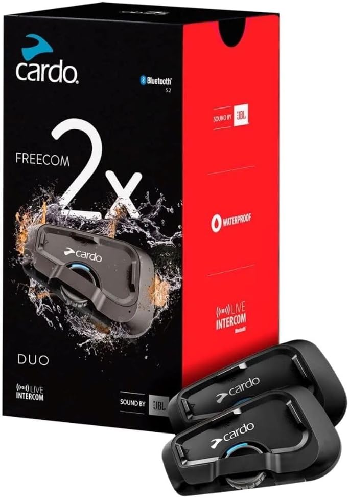 Cardo Systems FREECOM 2X - Intercomunicador de 2 vías con conexión...