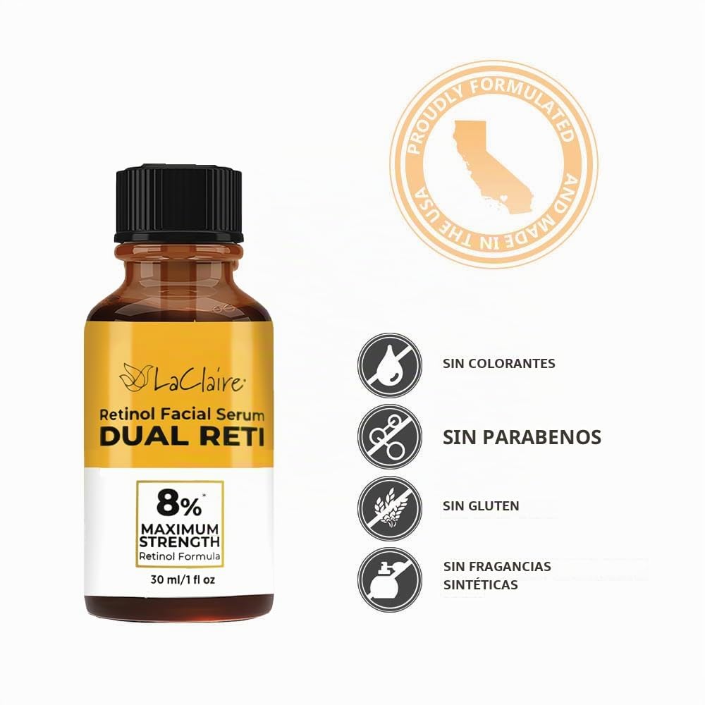 LaClaire Retinol Complex - Suero facial antienvejecimiento, ilumina...