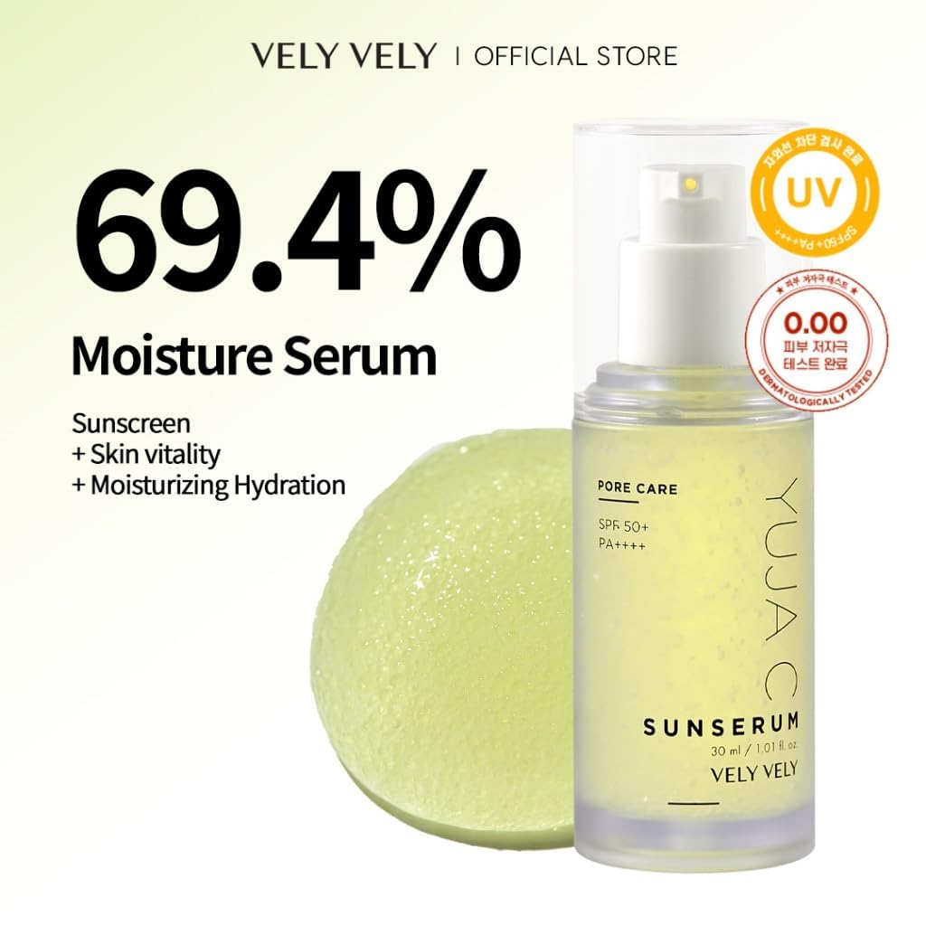 VELY VELY Yuja C - Suero protector solar SPF 50+ PA ++++, protector...
