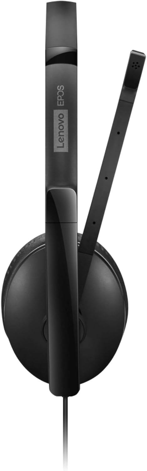 Auriculares con cable Lenovo con cancelación activa de ruido (ANC),...